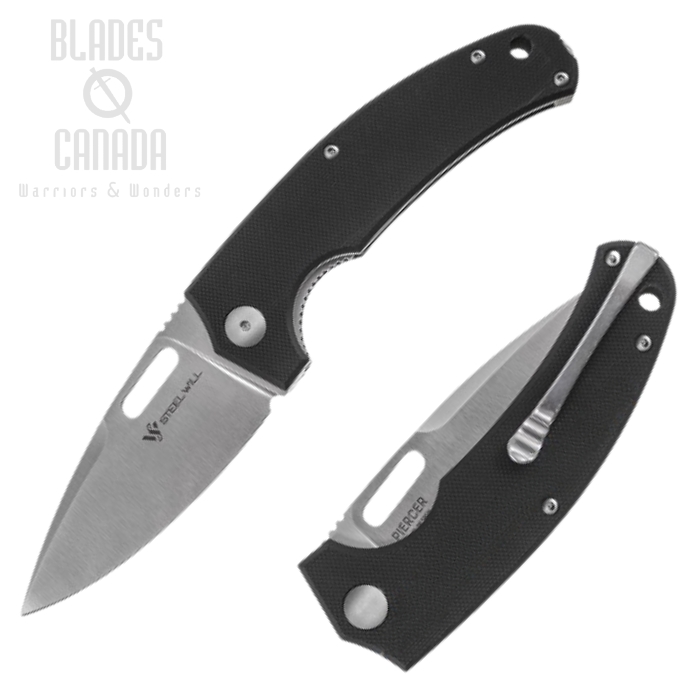 Steel Will Piercer Folding Knife, D2 Satin, G10 Black, F40-01